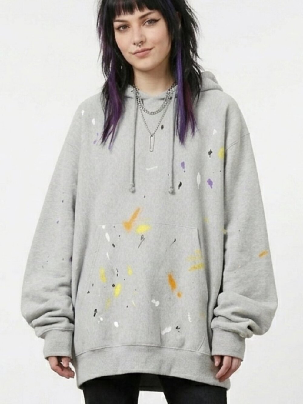 MNML Grey Painters Hoodie